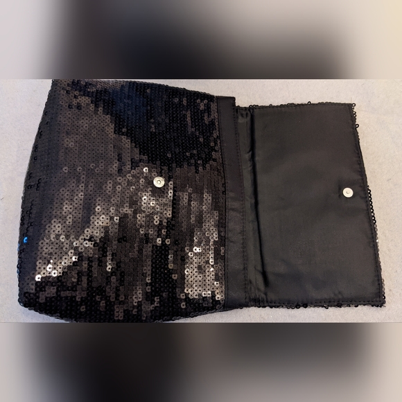 Sequins Makeup Utility Bag Blue-Black Shimmery - Picture 6 of 8